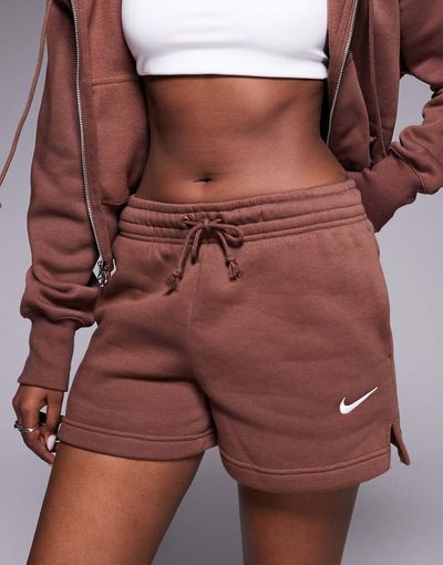 Nike Nike Phoenix Fleece shorts in brown