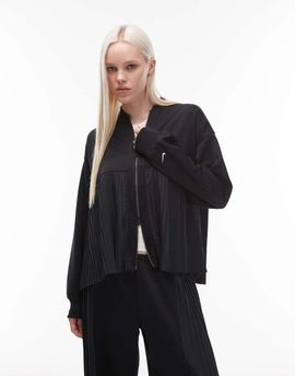 Nike Nike pleated jacket in black-Green