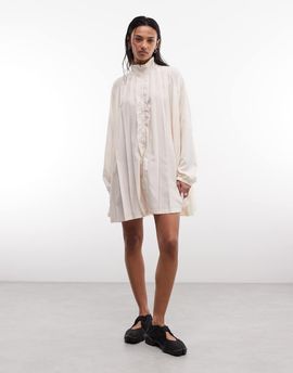 Nike Nike pleated mini dress in beige-Neutral