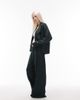 Nike Nike pleated wide leg pants in dark green - 1