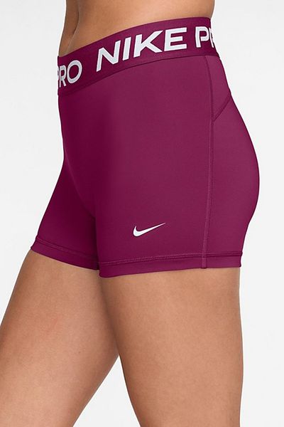 Nike Nike Pro Dri-FIT 365 Mid-Rise 3-Inch Shorts in Red berry, Women's at Urban Outfitters