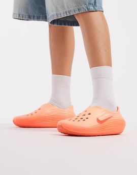Nike Nike ReactX Rejuven8 clogs in orange and pink