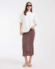 Nike Nike sheer mid length skirt in brown - 1