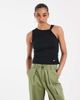 Nike Nike sheer tank top with swoosh detail in black - 1