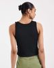 Nike Nike sheer tank top with swoosh detail in black - 4