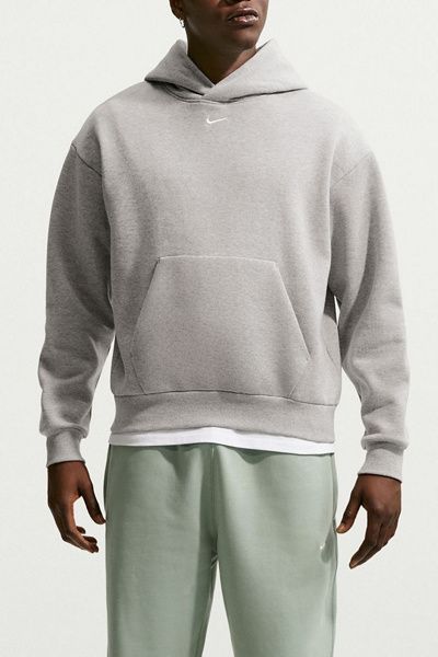 Nike Nike Solo Fleece Hoodie Sweatshirt in Grey, Men's at Urban Outfitters