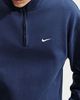 Nike Nike Solo Swoosh Logo Quarter-Zip Sweatshirt in Navy, Men's at Urban Outfitters - 2