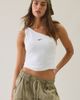 Nike Nike Sportswear Asymmetric One-Shoulder Tank Top in White, Women's at Urban Outfitters - 1