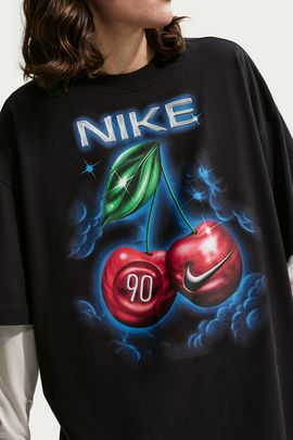 Nike Nike Sportswear Cherry Graphic Loose Tee in Black, Women's at Urban Outfitters