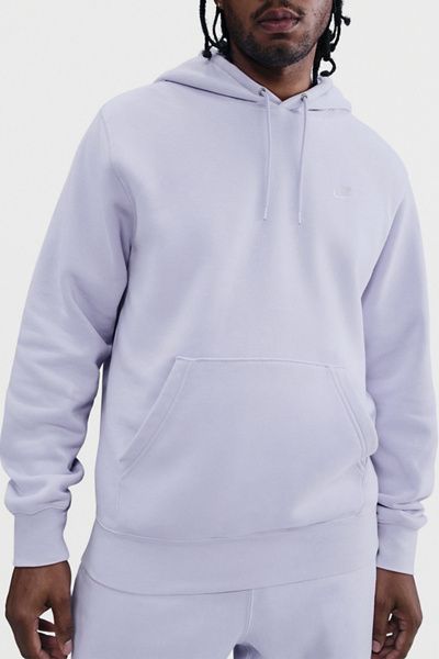 Nike Nike Sportswear Club Washed Fleece Hoodie Sweatshirt in Ghost, Men's at Urban Outfitters