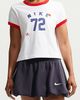 Nike Nike Sportswear Floral Graphic Cropped Ringer Tee in White, Women's at Urban Outfitters - 1