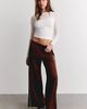 Nike Nike Sportswear Floral Logo Detail Mid-Rise Wide Leg Track Pants in Cacao/Sail, Women's at Urban Outfitters - 2