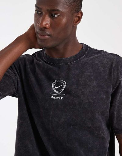 Nike Nike Sportswear Max 90 short sleeve T-shirt with back print in black