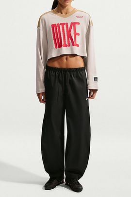 Nike Nike Sportswear Oversized Long Sleeve Cropped Jersey in Pearl, Women's at Urban Outfitters