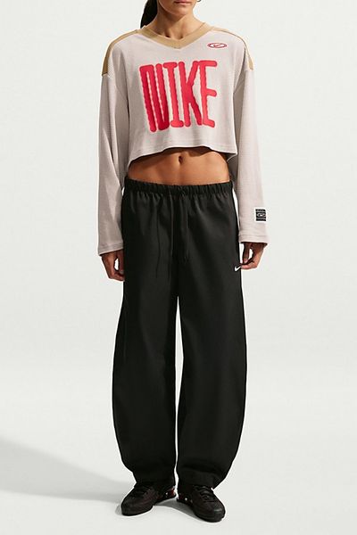 Nike Nike Sportswear Oversized Long Sleeve Cropped Jersey in Pearl, Women's at Urban Outfitters
