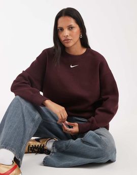 Nike Nike Sportswear Phoenix fleece sweatshirt in burgundy-Red