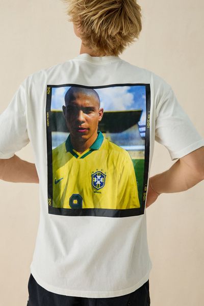 Nike Nike Sportswear R9 Ronaldo Soccer Photo Graphic Tee in Sail, Men's at Urban Outfitters