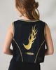 Nike Nike Sportswear Sleeveless Cropped Jersey Top in Black/Buff Gold, Women's at Urban Outfitters - 2