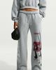 Nike Nike Sportswear Studio Fleece Graphic Straight-Leg Sweatpants in Dark Grey, Women's at Urban Outfitters - 1