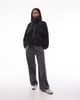 Nike Nike Street borg fleece jacket in leopard print-Black - 2