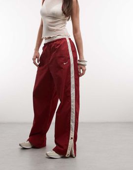 Nike Nike Street parachute pants in red and off white