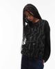 Nike Nike Street reversible sherpa vest in black and leopard print - 1