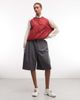 Nike Nike Street varsity jacket in off white and red - 3
