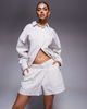 Nike Nike striped poplin shorts in light gray - 1