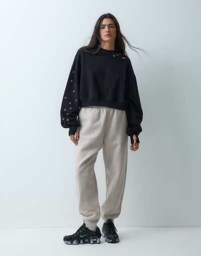 Nike Nike Studio cuffed sweatpants in cream-NEUTRAL