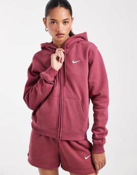 Nike Nike Studio fleece hoodie in light brown-Red