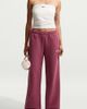 Nike Nike Studio Fleece Mid-Rise Wide Leg Pants in Maroon, Women's at Urban Outfitters - 1