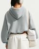 Nike Nike Studio Fleece Oversized Cropped Hoodie Sweatshirt in Dark Grey, Women's at Urban Outfitters - 2