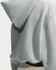Nike Nike Studio Fleece Oversized Cropped Hoodie Sweatshirt in Dark Grey, Women's at Urban Outfitters - 3