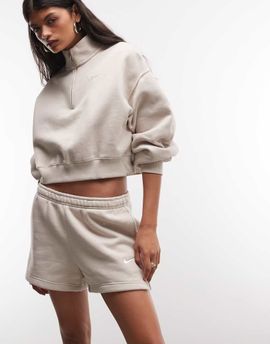 Nike Nike Studio Fleece shorts in cream-Brown