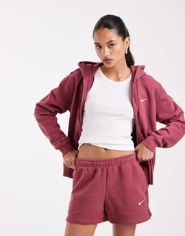 Nike Nike Studio Fleece shorts in light brown-Red