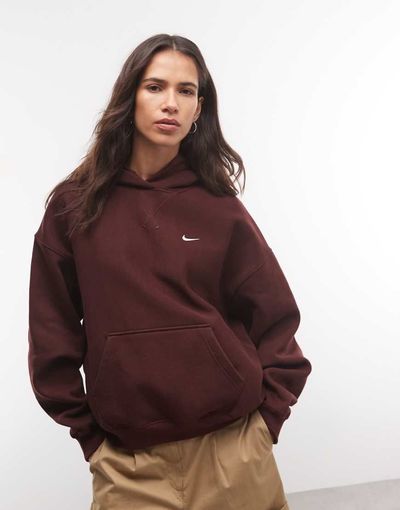 Nike Nike Studio hoodie in burgundy-RED