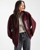 Nike Nike teddy fleece jacket in burgundy and blue-Red - 1