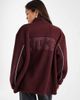 Nike Nike teddy fleece jacket in burgundy and blue-Red - 2