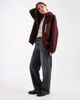 Nike Nike teddy fleece jacket in burgundy and blue-Red - 3