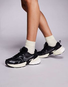 Nike Nike V2K Run sneakers in black and silver