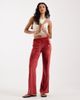 Nike Nike Velour full-zip sweatpants in burgundy-Red - 1