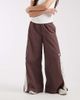Nike Nike wide leg woven pants in brown - 2