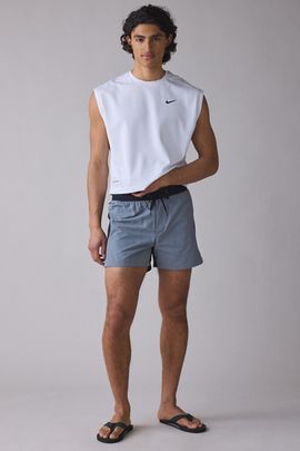Nike Nike Zip Colorblock 5" Swim Trunks in Black, Men's at Urban Outfitters