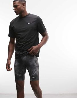 Nike Running Nike Running Dri-Fit tight shorts in gray print-Black