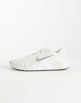 Nike Training Nike Flex Training sneaker in chalk white with light blue detail