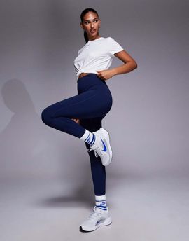 Nike Training Nike One Dri-FIT high rise leggings in navy
