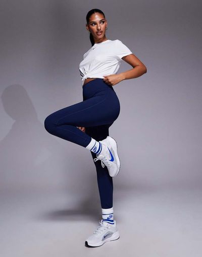 Nike Training Nike One Dri-FIT high rise leggings in navy