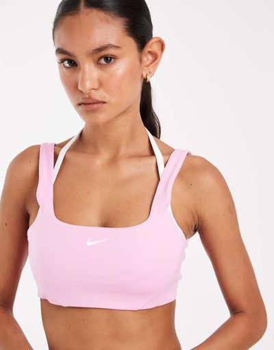 Nike Training Nike One Dri-FIT sports bra in pink