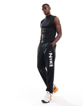 Nike Training Nike Training blurred swoosh graphic sweatpants in black