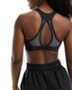 Nike Training Nike Training Dri-FIT Swoosh high support sports bra in black - 4